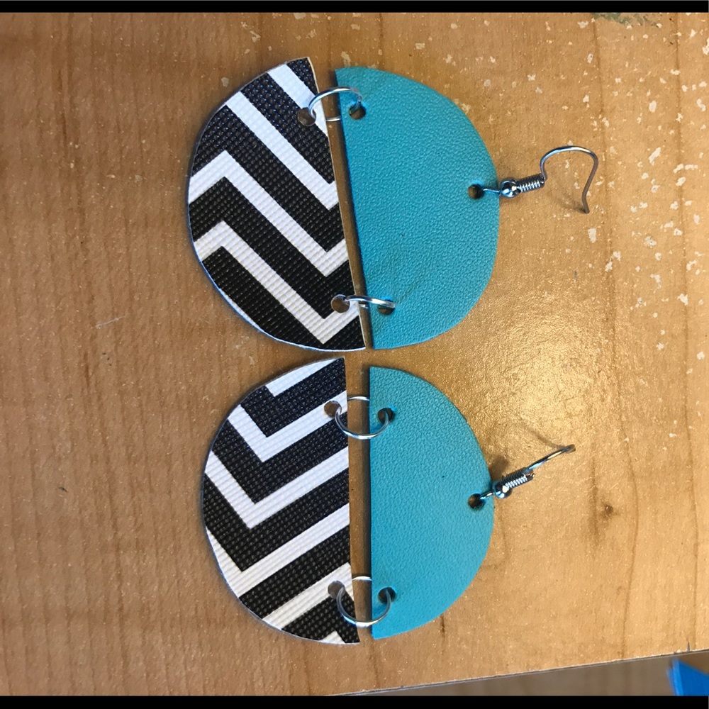 Faux leather earrings